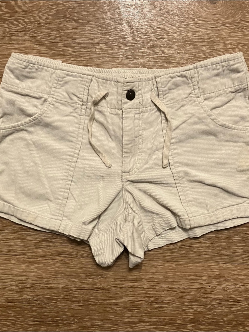 VTG American Eagle Y2K Khaki Corduroy Shorts Sz 6
